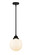 Nouveau 2 LED Mini Pendant in Matte Black (405|288-1S-BK-G201-8-LED)