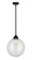 Nouveau 2 LED Mini Pendant in Matte Black (405|288-1S-BK-G202-12-LED)