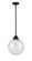 Nouveau 2 One Light Mini Pendant in Matte Black (405|288-1S-BK-G204-10)