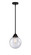 Nouveau 2 LED Mini Pendant in Matte Black (405|288-1S-BK-G204-8-LED)