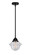Nouveau 2 One Light Mini Pendant in Matte Black (405|288-1S-BK-G534)