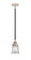 Nouveau 2 One Light Mini Pendant in Black Polished Nickel (405|288-1S-BPN-G182S)