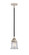 Nouveau 2 LED Mini Pendant in Black Polished Nickel (405|288-1S-BPN-G182S-LED)