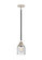 Nouveau 2 LED Mini Pendant in Black Polished Nickel (405|288-1S-BPN-G54-LED)