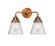 Nouveau 2 Two Light Bath Vanity in Antique Copper (405|288-2W-AC-G64)