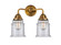 Nouveau 2 LED Bath Vanity in Brushed Brass (405|288-2W-BB-G184-LED)