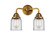 Nouveau 2 Two Light Bath Vanity in Brushed Brass (405|288-2W-BB-G52)