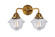 Nouveau 2 LED Bath Vanity in Brushed Brass (405|288-2W-BB-G532-LED)