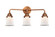 Nouveau 2 Three Light Bath Vanity in Antique Copper (405|288-3W-AC-G181S)
