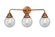 Nouveau 2 Three Light Bath Vanity in Antique Copper (405|288-3W-AC-G204-6)