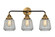 Nouveau 2 Three Light Bath Vanity in Black Antique Brass (405|288-3W-BAB-G142)