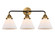 Nouveau 2 Three Light Bath Vanity in Black Antique Brass (405|288-3W-BAB-G41)