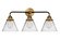 Nouveau 2 Three Light Bath Vanity in Black Antique Brass (405|288-3W-BAB-G42)