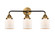 Nouveau 2 Three Light Bath Vanity in Black Antique Brass (405|288-3W-BAB-G51)