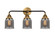 Nouveau 2 Three Light Bath Vanity in Black Antique Brass (405|288-3W-BAB-G53)