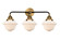 Nouveau 2 Three Light Bath Vanity in Black Antique Brass (405|288-3W-BAB-G531)