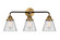 Nouveau 2 Three Light Bath Vanity in Black Antique Brass (405|288-3W-BAB-G62)