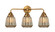 Nouveau 2 Three Light Bath Vanity in Brushed Brass (405|288-3W-BB-G146)