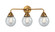 Nouveau 2 Three Light Bath Vanity in Brushed Brass (405|288-3W-BB-G204-6)