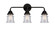 Nouveau 2 Three Light Bath Vanity in Matte Black (405|288-3W-BK-G184S)