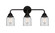 Nouveau 2 LED Bath Vanity in Matte Black (405|288-3W-BK-G52-LED)