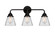 Nouveau 2 LED Bath Vanity in Matte Black (405|288-3W-BK-G62-LED)