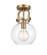 Downtown Urban LED Semi-Flush Mount in Brushed Brass (405|410-1F-BB-8CL-LED)