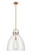 Downtown Urban One Light Pendant in Brushed Brass (405|412-1S-BB-16CL)