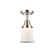 Caden LED Semi-Flush Mount in Polished Nickel (405|447-1C-PN-G181S-LED)