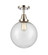 Caden One Light Semi-Flush Mount in Polished Nickel (405|447-1C-PN-G204-10)