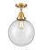 Caden LED Semi-Flush Mount in Satin Gold (405|447-1C-SG-G204-10-LED)