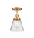 Caden One Light Semi-Flush Mount in Satin Gold (405|447-1C-SG-G64)