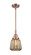 Caden One Light Mini Pendant in Antique Copper (405|447-1S-AC-G146)