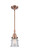 Caden One Light Mini Pendant in Antique Copper (405|447-1S-AC-G184S)