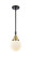 Caden LED Mini Pendant in Black Antique Brass (405|447-1S-BAB-G201-6-LED)