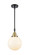 Caden LED Mini Pendant in Black Antique Brass (405|447-1S-BAB-G201-8-LED)