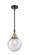 Caden LED Mini Pendant in Black Antique Brass (405|447-1S-BAB-G204-8-LED)