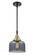 Caden LED Mini Pendant in Black Antique Brass (405|447-1S-BAB-G73-LED)
