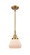 Caden One Light Mini Pendant in Brushed Brass (405|447-1S-BB-G171)
