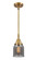 Caden One Light Mini Pendant in Brushed Brass (405|447-1S-BB-G53)