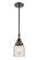 Caden One Light Mini Pendant in Matte Black (405|447-1S-BK-G52)
