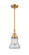 Caden One Light Mini Pendant in Satin Gold (405|447-1S-SG-G192)