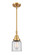 Caden One Light Mini Pendant in Satin Gold (405|447-1S-SG-G52)