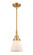 Caden One Light Mini Pendant in Satin Gold (405|447-1S-SG-G61)