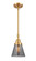 Caden One Light Mini Pendant in Satin Gold (405|447-1S-SG-G63)