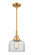 Caden One Light Mini Pendant in Satin Gold (405|447-1S-SG-G72)
