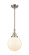 Caden One Light Mini Pendant in Brushed Satin Nickel (405|447-1S-SN-G201-8)
