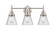 Caden LED Bath Vanity in Satin Nickel (405|447-3W-SN-G64-LED)