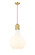 Auralume One Light Pendant in Satin Gold (405|492-1S-SG-G581-14)