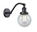 Franklin Restoration One Light Wall Sconce in Matte Black (405|515-1W-BK-G204-6)